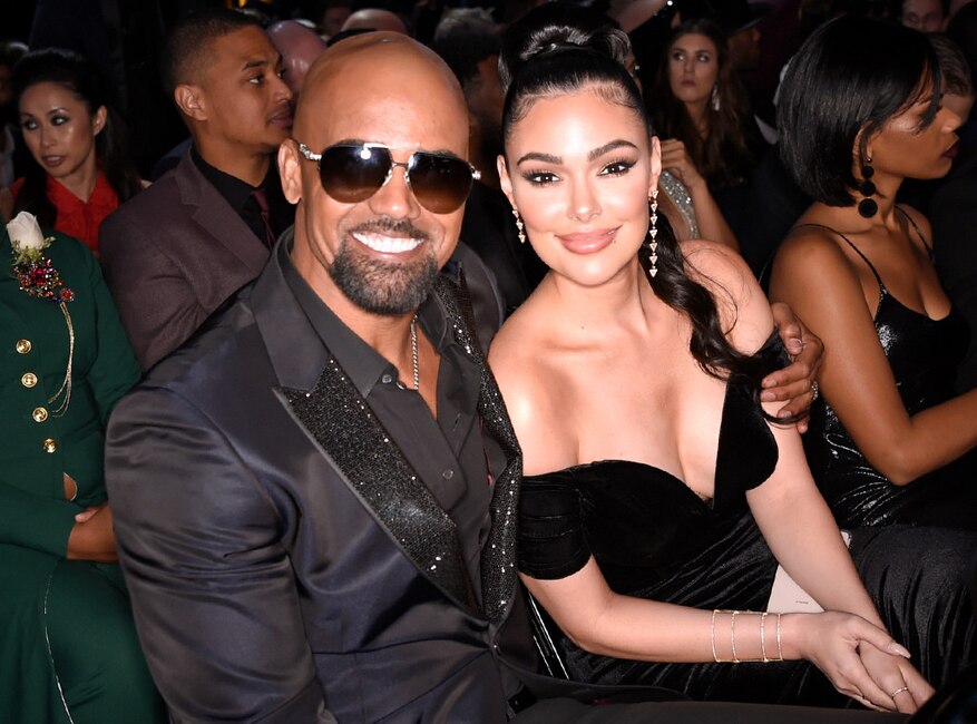Shemar Moore, Anabelle Acosta, 2018 Grammy Awards, Candids